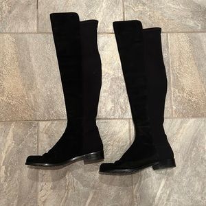 Black suede Stuart weitzman over the knee size 7.5